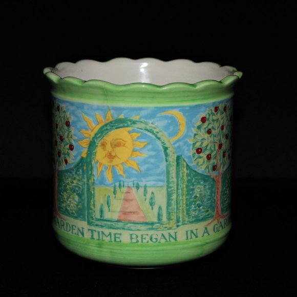 Vintage Vista Alegre Planter | Made in Portugal | Footed Planter with Ha… - Picture 8 of 15